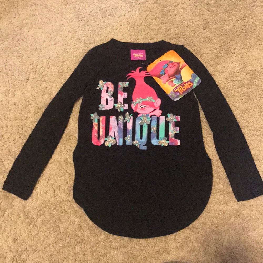 *Disney Troll Be Unique LS Girls 4, 5, 6, 6x